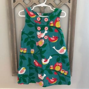 Mini boden corduroy dress birds 3-4 Years